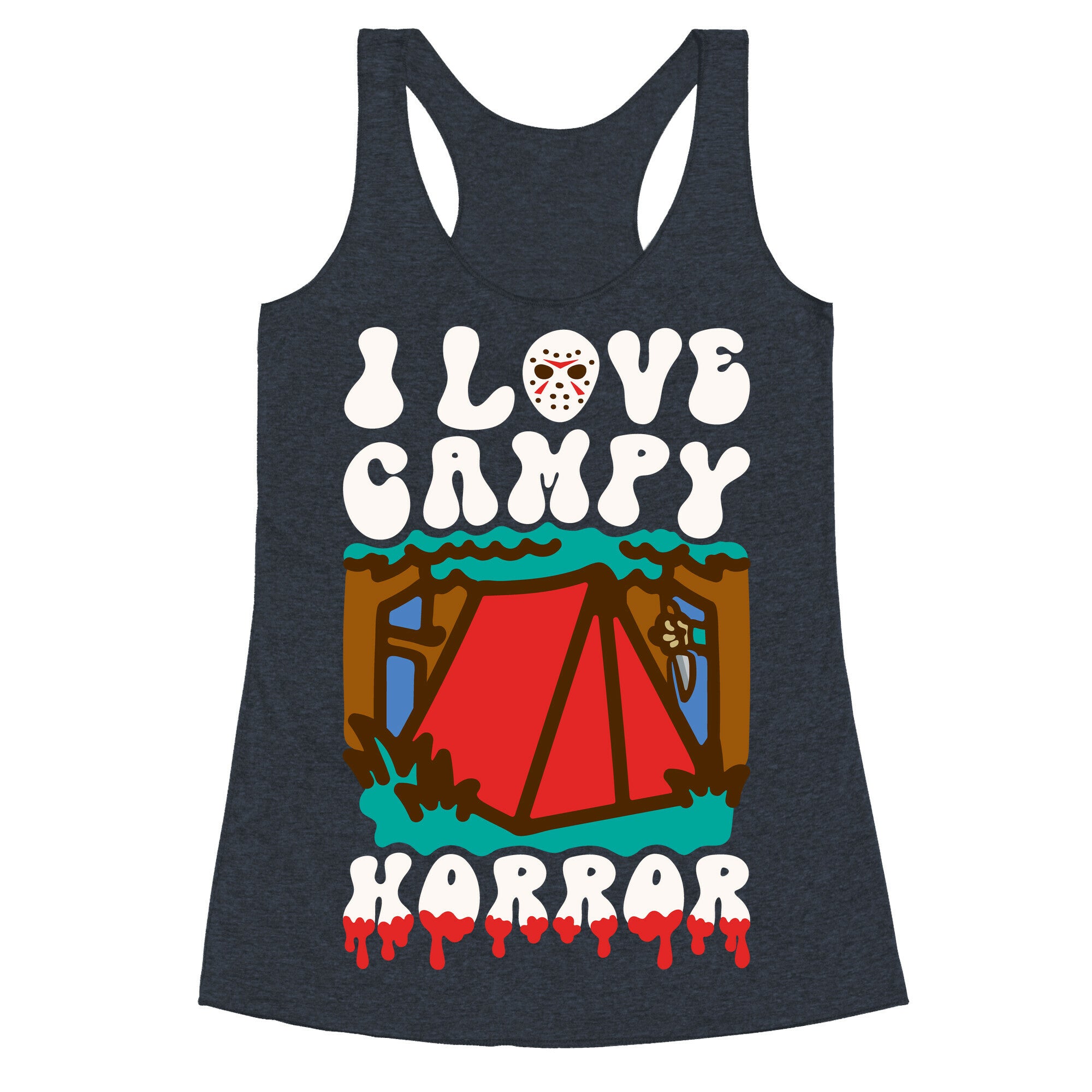 I Love Campy Horror Parody Racerback Tank